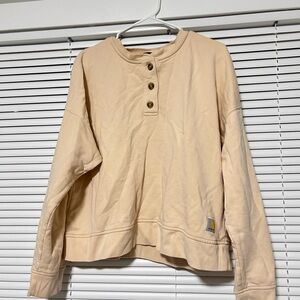 Carhartt Women's Beige Button-Up Sweater